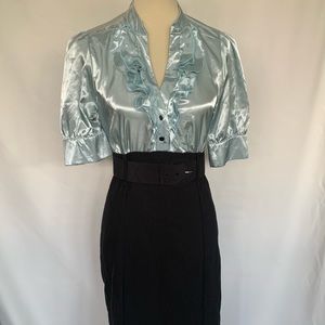 Black & light Blue Pencil dress size 13